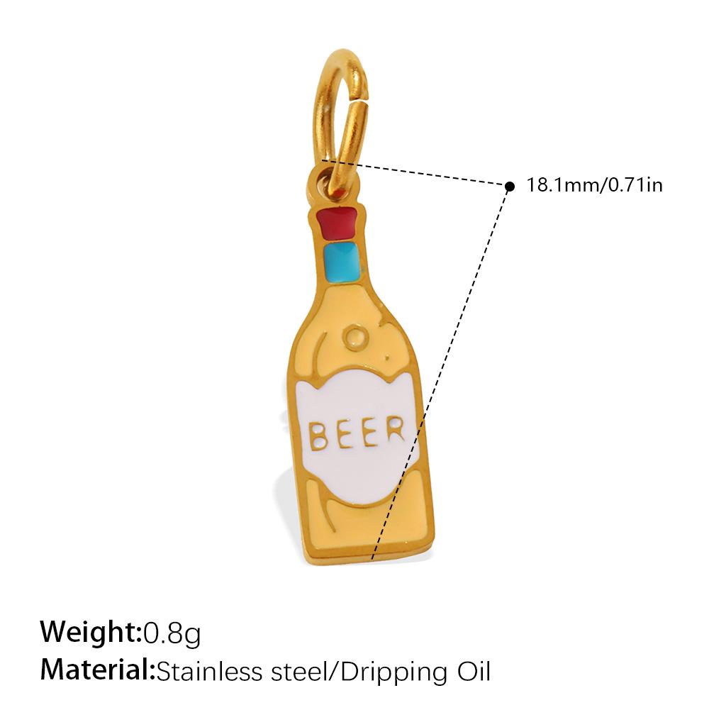 ins wind cute dripping drink shape pendant female personality small jewelry accessories