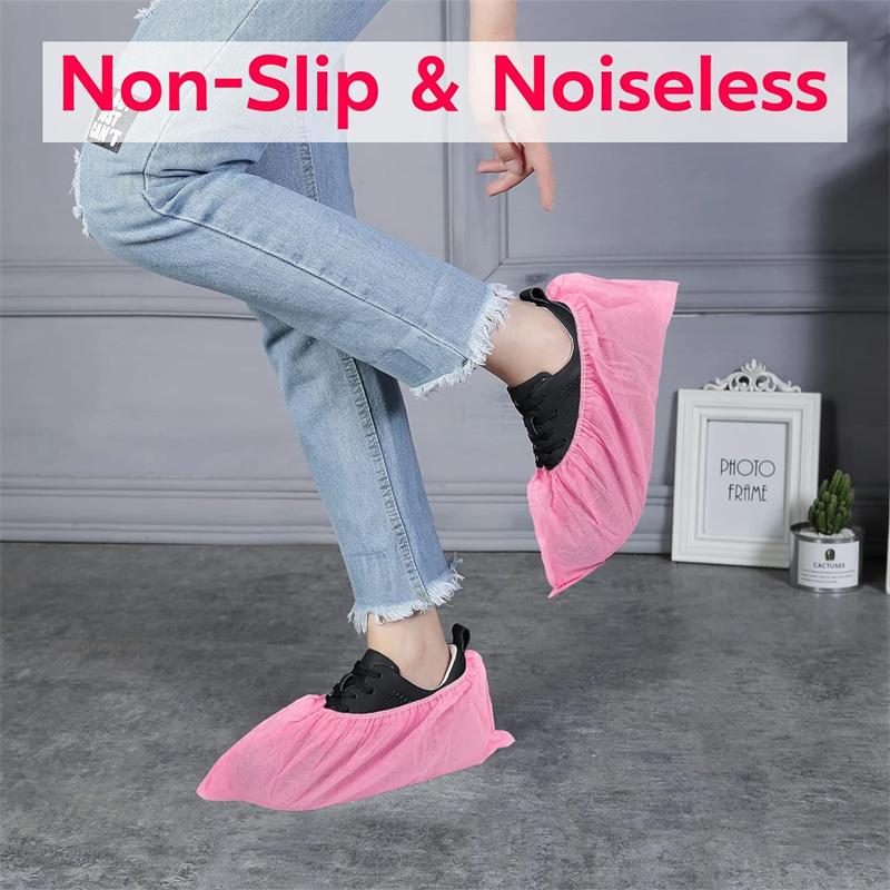 Shoe Covers Disposable 100PCS Non-Slip Boot Covers Durable Shoe Booties Covers for Indoor Home Construction Carpet Floor Travel