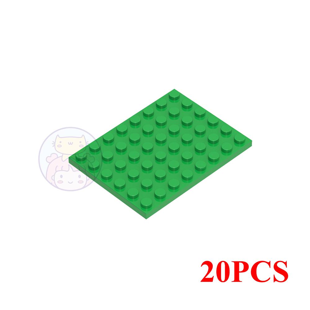 10PCS 6X8 Dots Base Plate Classic MOC DIY City Figures Building Blocks Bricks Parts Compatible with 3036 Children Toys Gift