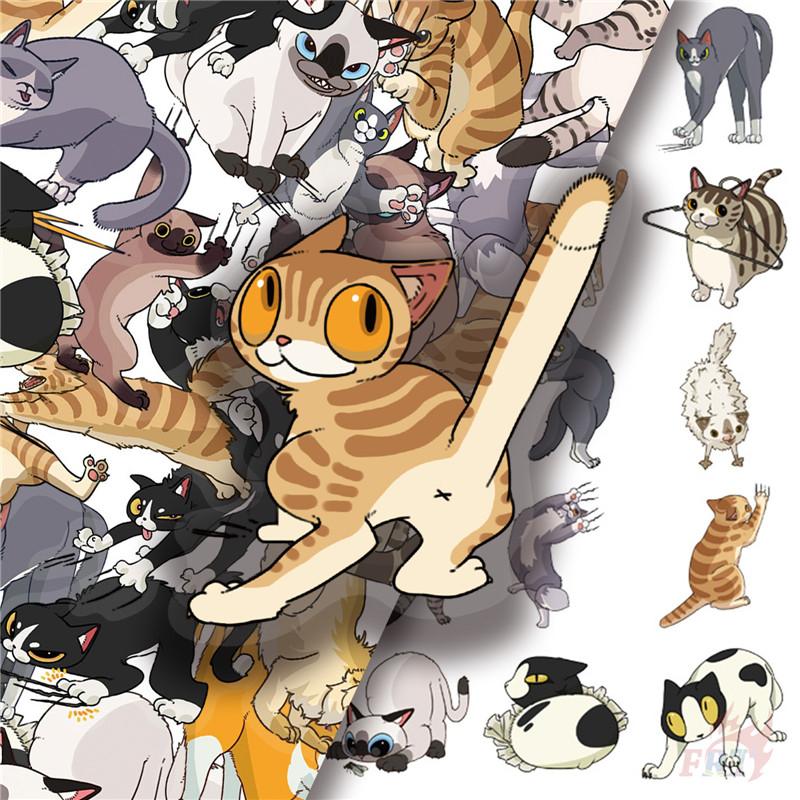 50Pcs/Set Naughty Cats Series 01. Scratch Marks PET Stickers Waterproof DIY Fashion Doodle Decals Stickers