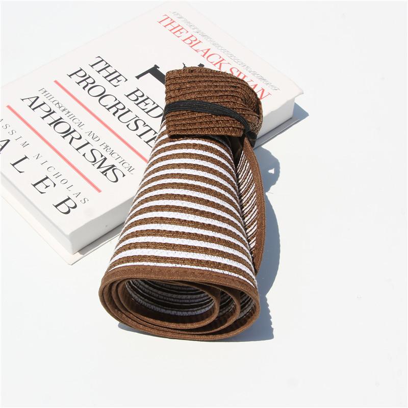 Women's Summer Hat Large Brim Foldable Breathable Empty Top Sun Hat Beach Accessories Outdoor Casual Sunshade Sunhat Visor New