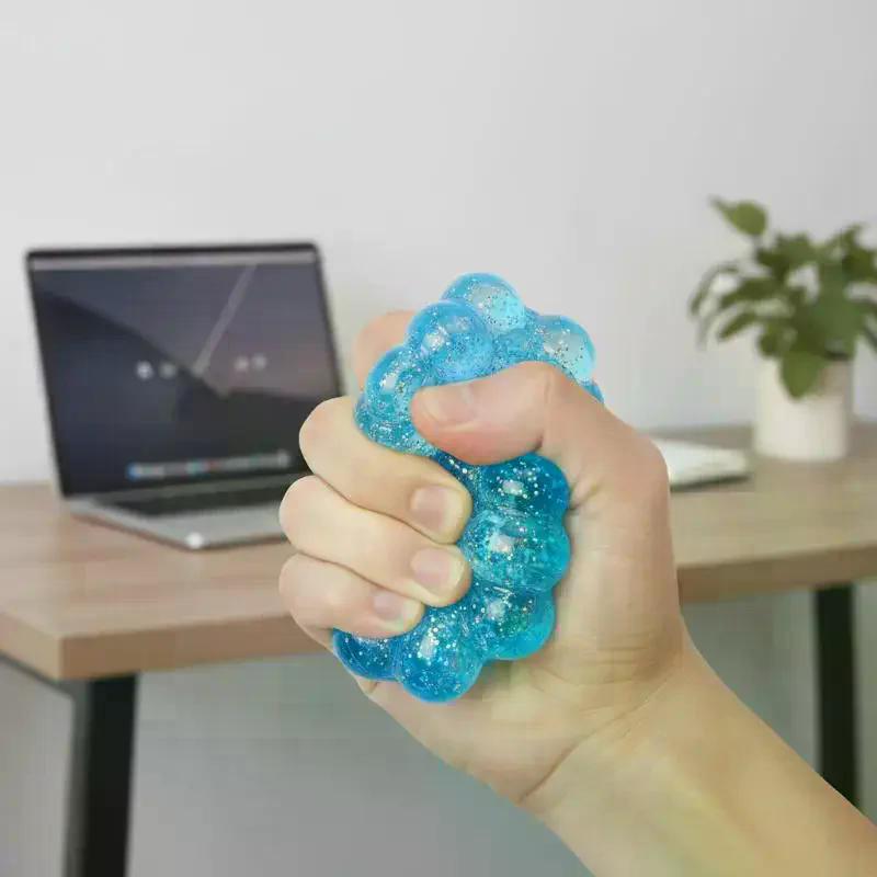 Maltose Pressure Relief Squeeze Toy 1Pcs Shining Cube Colored Soft Ball Suitable For All Age Group Daily Relax