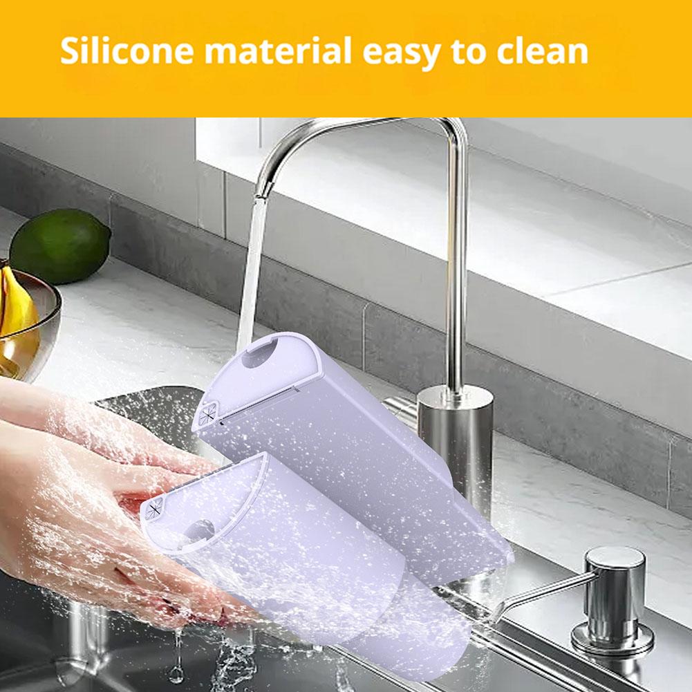 Silicone Double-Layer Thermos Cup 40oz Drink Cup With Lid Can Hold Two Different Flavors Of Drink Inner Section Tray For Stanley