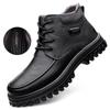 Genuine Leather Men Boots Comfortable Warm Ankle Winter Boots Business Leather Boots