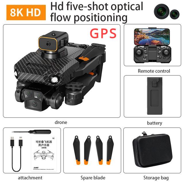 Neu P8 Pro Drone Hindernis Vermeidung 4K ESC Dual HD Kamera Wifi Fpv Bürstenlosen Motor Faltbare Quadcopter Geschenke Spielzeug