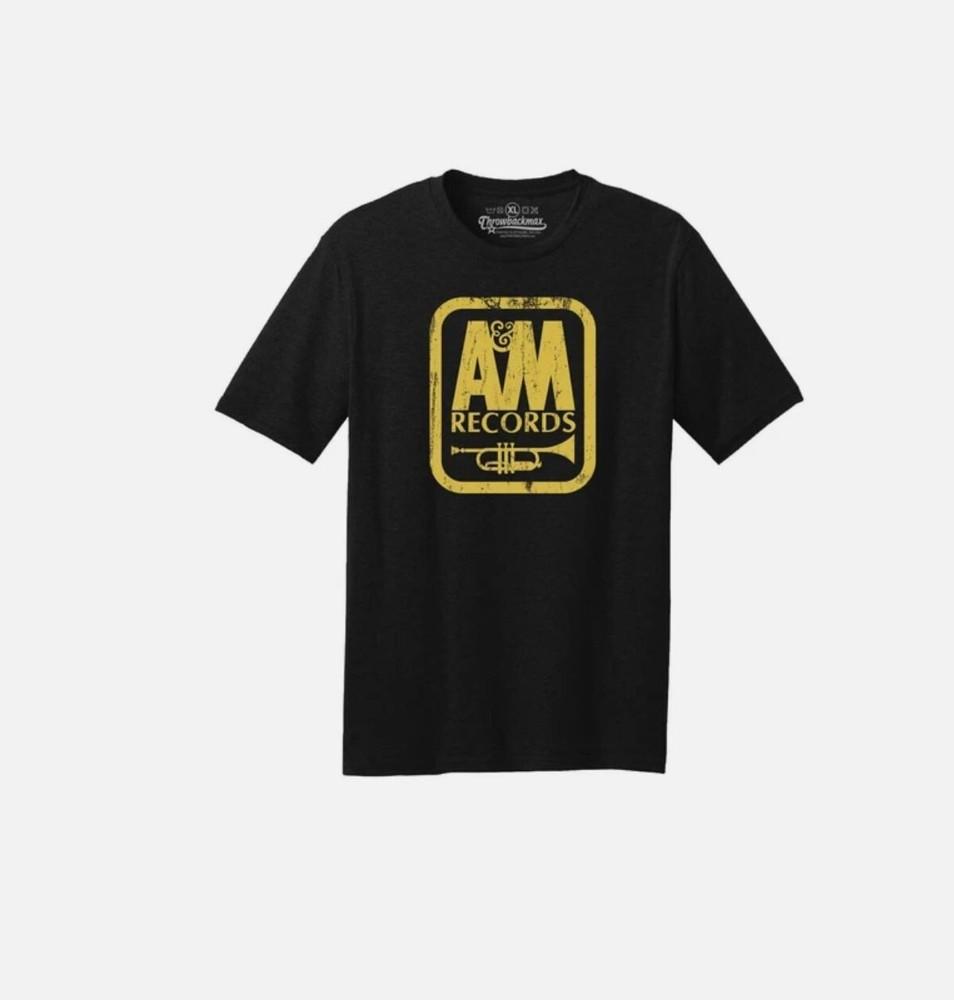 Throwbackmax A&M Record Label Classic Cut, Premium Tri-Blend Black T-Shirt Unisex T-Shirt XL