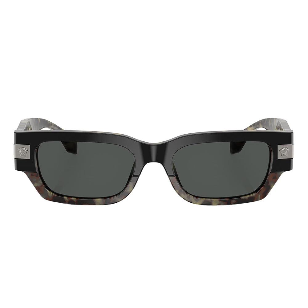 Versace Ve 4465 545687 53mm Unisex Rectangle Sunglasses Havana