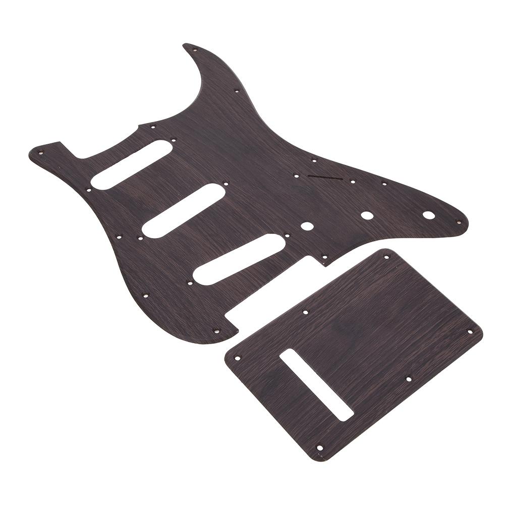 GSSS28 Electric Guitar Guard Rosewood for ST Three Single Pickguard with Rear Cover