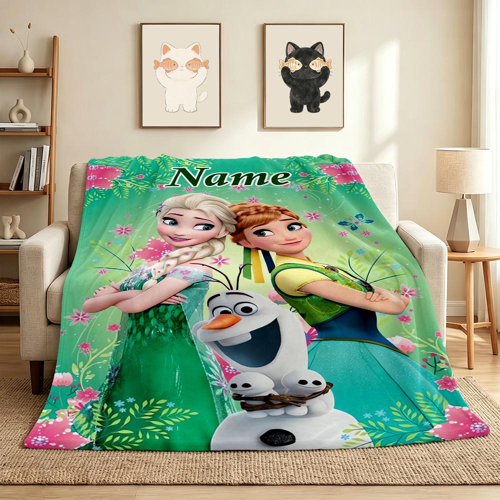 Custom Name Fairy Tale Flannel Blanket Throw Blanket Soft Warm Sofa Bed Decor Unique Gift