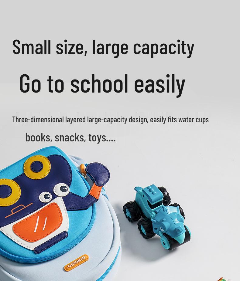 Lightweight Cartoon Kindergarten Backpack: Cute Large-Capacity, Anti-Lost Design for Boys and Girls