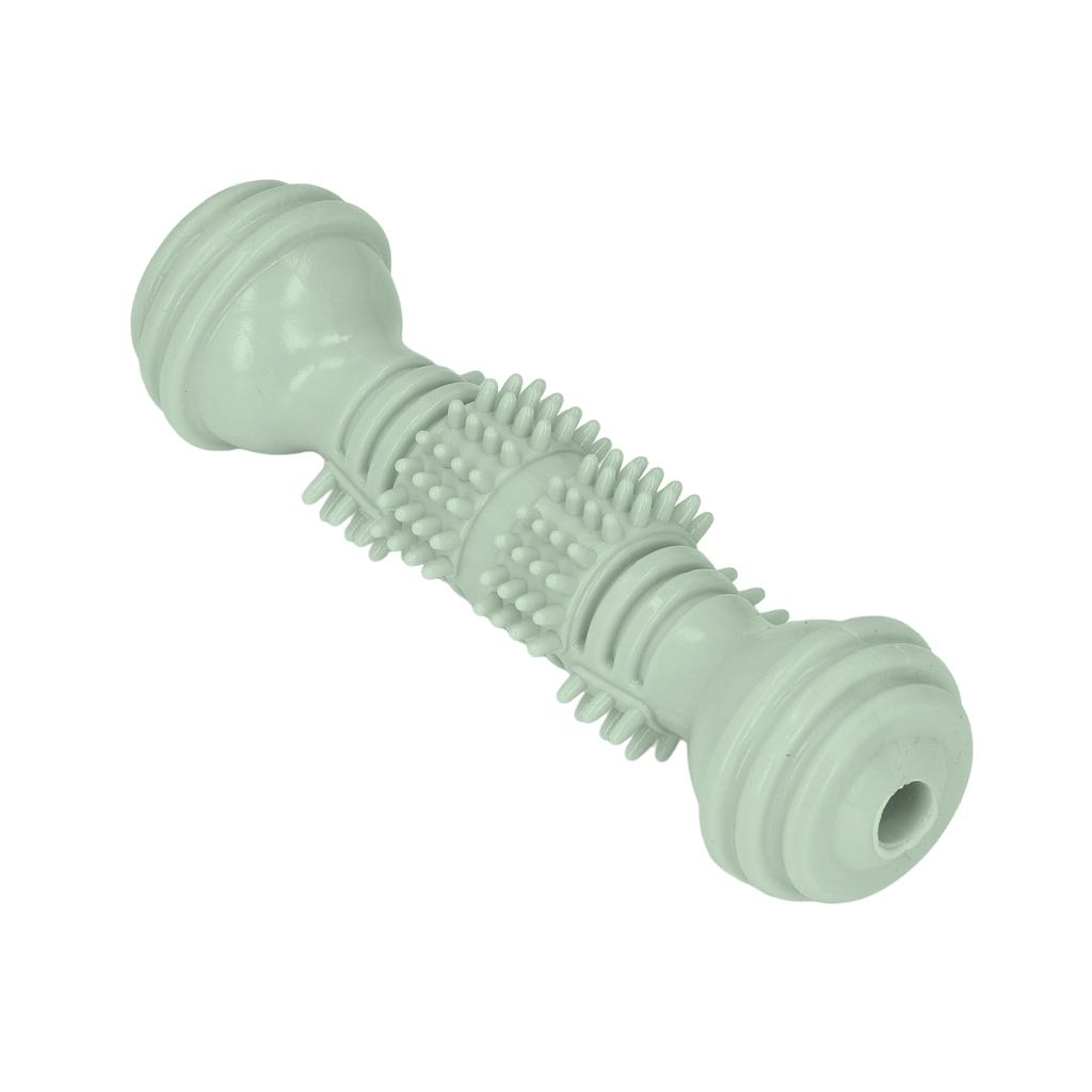 Welpen Beißspielzeug Hantel Zahnreinigung Interaktives Hunde Kauspielzeug für kleine Hunde Grün