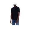Emporio Armani Solid Color Polo Collar Straight Half-Zip Short Sleeve Polo Shirt Men tops Navy-Blue 3D1FE51JTKZ0920