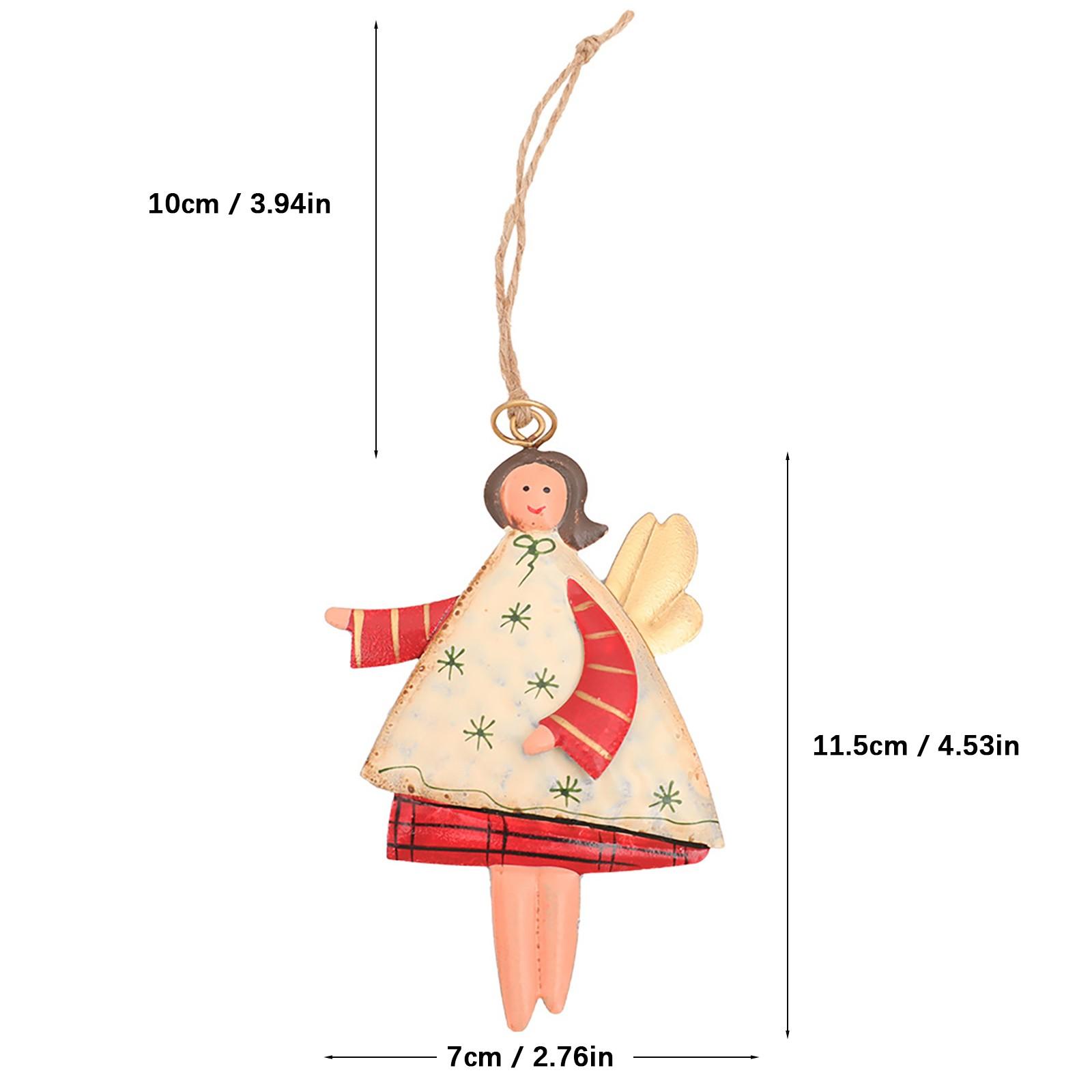 

Креативне залізне мистецтво, намальоване вручну ельфом, різдвяна ялинка, ангел, дівчина, кулон, аксесуари для різдвяної ялинки, різдвяні прикраси білий