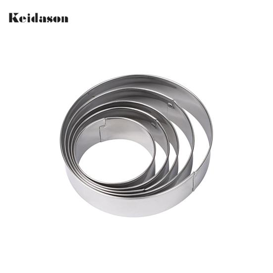 

Puntos Кухня Нержавеющая сталь Многофункциональные 5 шт./компл. круглая форма для печенья Аксессуары для формочек для печенья серебряный