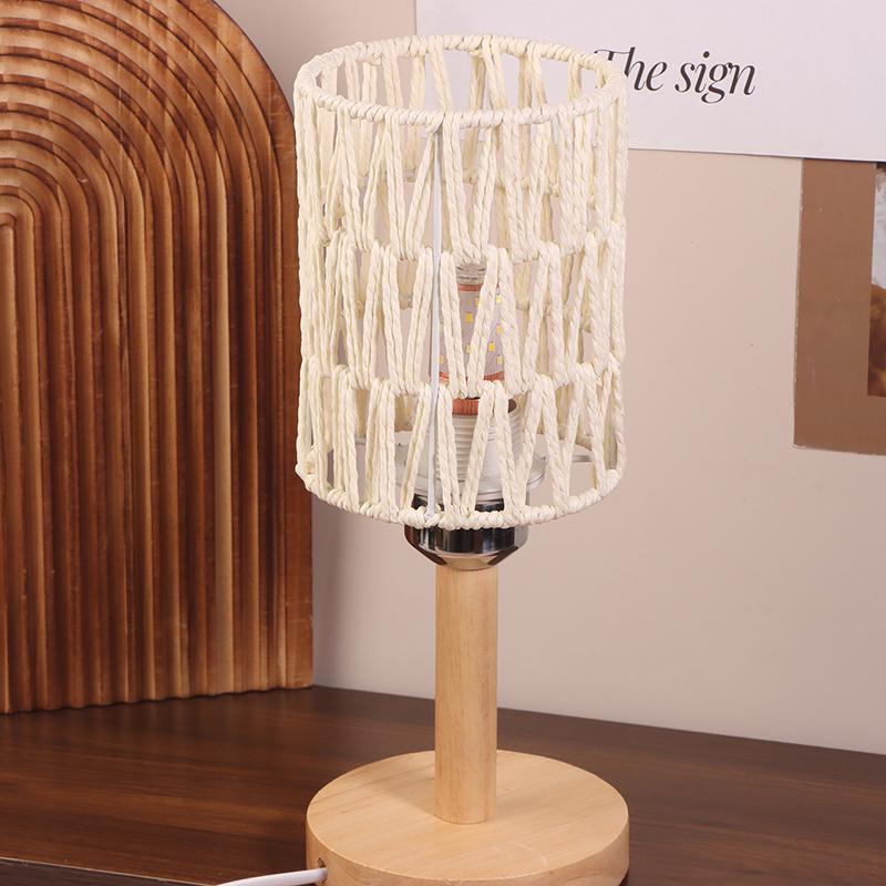 Rattan Lampshade 11.5X14.5Cm Pendant Lamp Shade Bohemian Style Handwoven Lampshade Home Cafe El Ceiling Lamp Light Cover