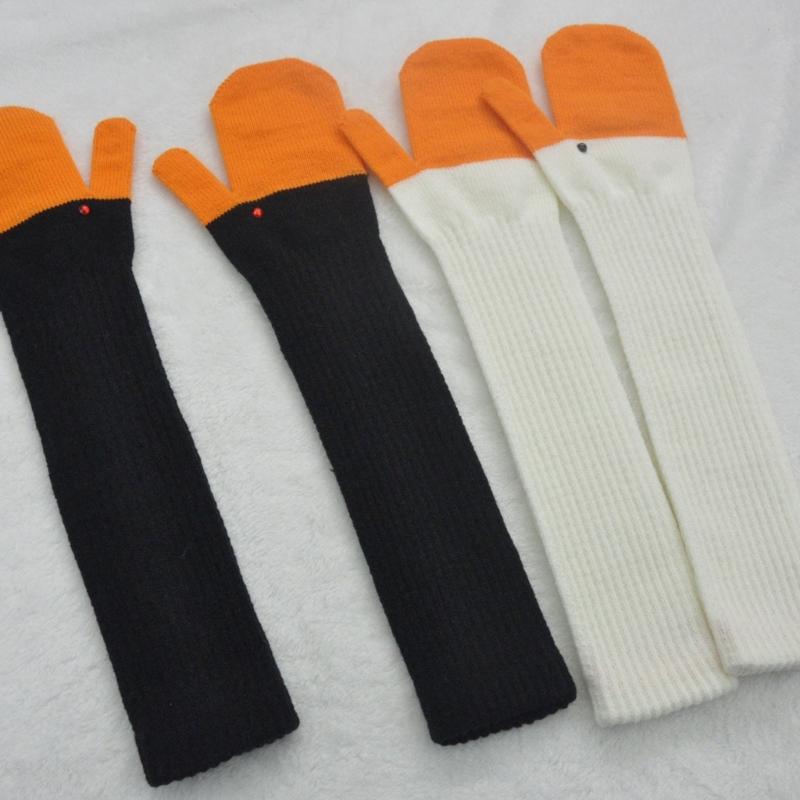 Adult Long Knitted Gloves Features Fun 3D Gooses for Winter Warmth Suitable for Outdoor Activity and Home Use