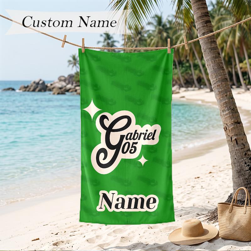 Gabriel Bortoleto Custom Name Printed Beach Towel Personalized Soft Towel For Swimming Beach Travel