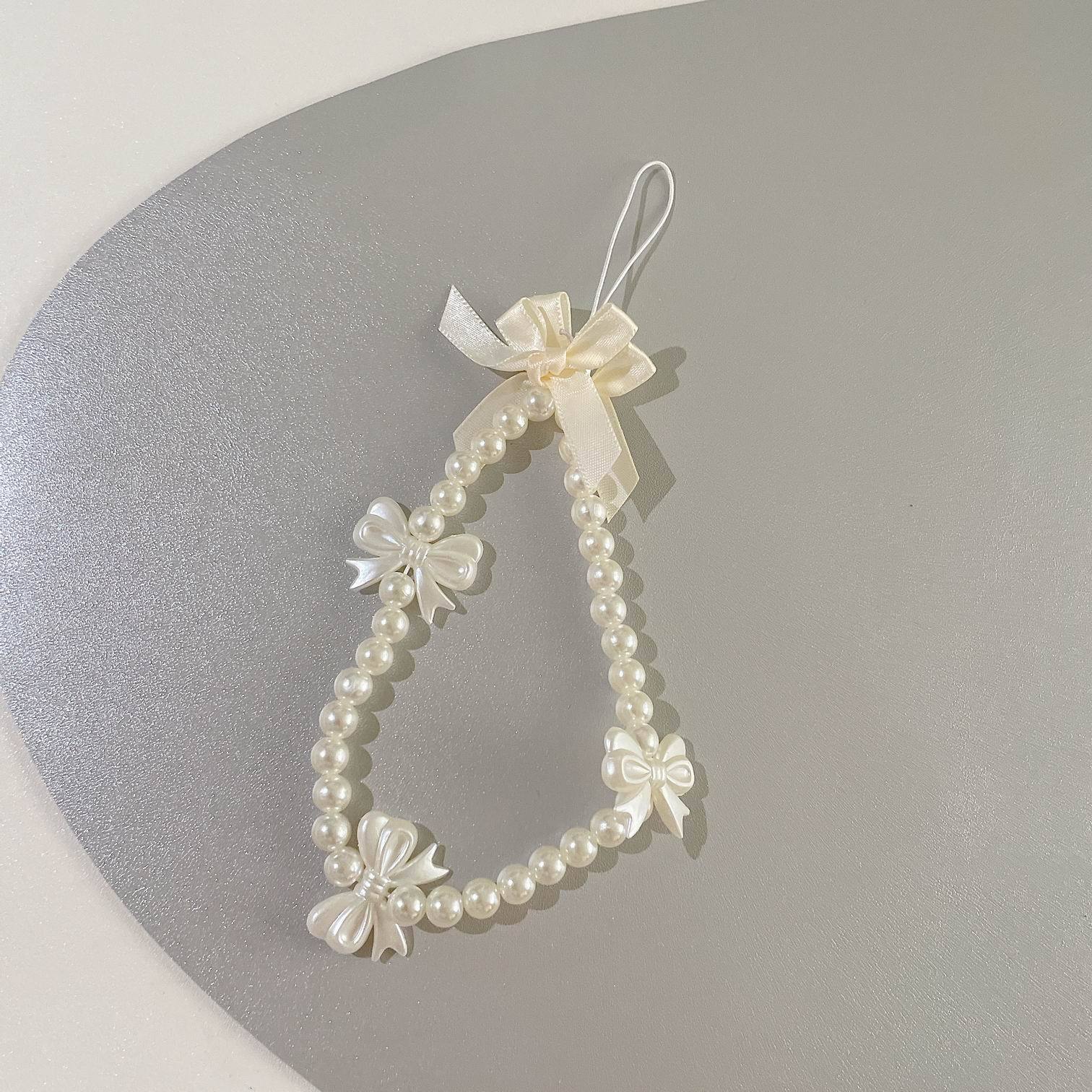 

DIY маленький свіжий кришталевий бант квіти любов перли браслет жіночий любов мобільний телефон ланцюжок анти-падіння мобільний телефон оболонка аксесуари