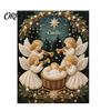 Resin Bead Art Set Nativity Faux Pearl Kit, Holy Family Painting DIY Spiritual Wall Display 3D Religious Craft for Adults, Home Christmas Decor Adults