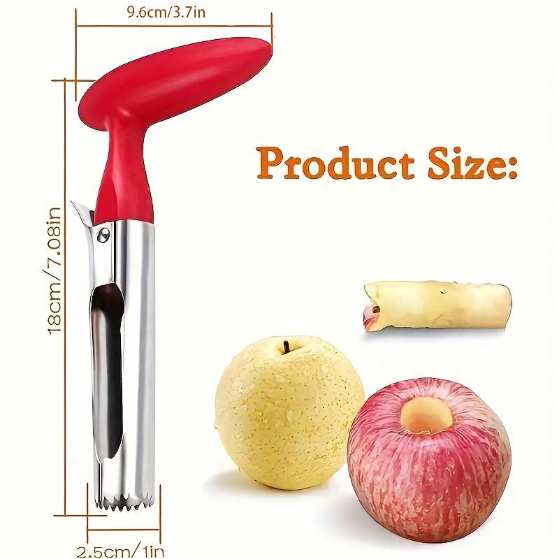 Stainless steel apple corer heavy-duty corer with comfortable grip - easy slicing of apples, pears, bell peppers, and pineapples