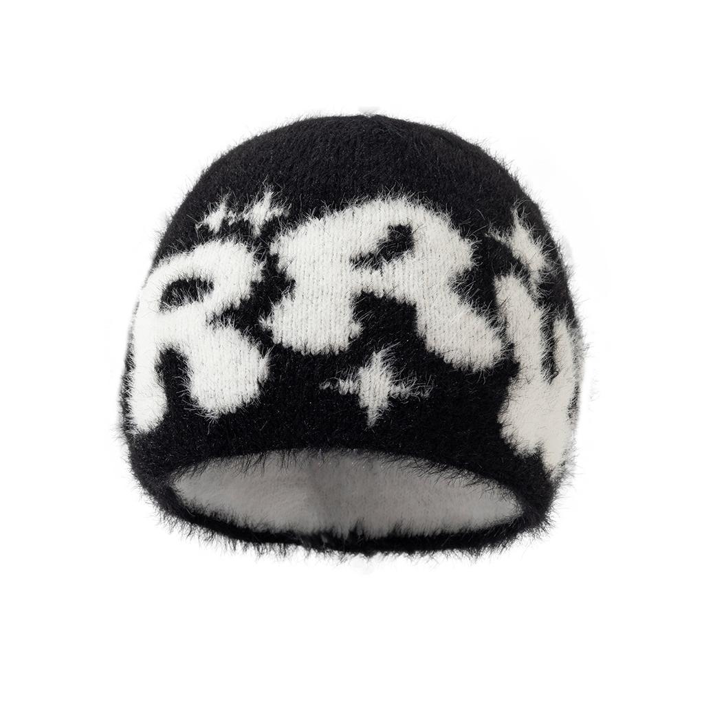 Letter Bag Head Warm Windproof Cold Soft Waxy Hat Knitted Hat Winter Design Hat