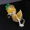 Enamel color popular crystal handicrafts home decoration opening event gifts full of diamonds pineapple metal ornament