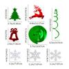 30pcs Spiral Hanging Decorations White Snowflakes Green Christmas Tree Red Deer - for Christmas Birthday Party Room Decorations