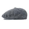 Big Head Circumference Newsboy Cap Men's Beret Vintage Octagonal Newsboy Cap