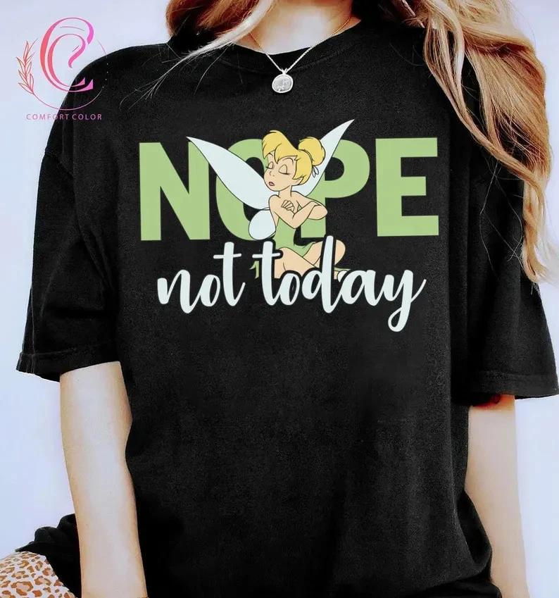 Tinker Bell Nope Not Today Black TShirt S