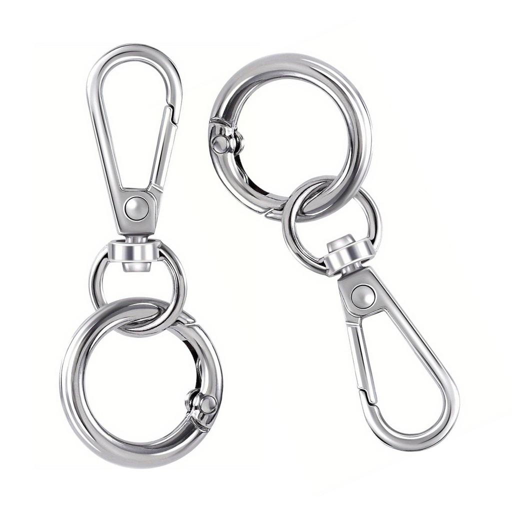 Metal Swivel Snap Hooks and Key Rings Small Lobster Claw Keychains Clasps and Key Chain Ring for Keychain Clip Art Craft