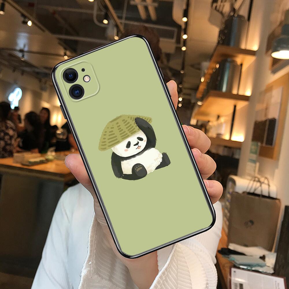 Super Cute Panda Phone Cases For Iphone 13 Pro Max Case 12 11 Pro Max 8 PLUS 7PLUS 6S XR X XS 6 Mini Se Mobile Cell