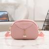 Fashion women's bag new wavy embroidery thread fashion shell bag pearl shoulder messenger bag one piece