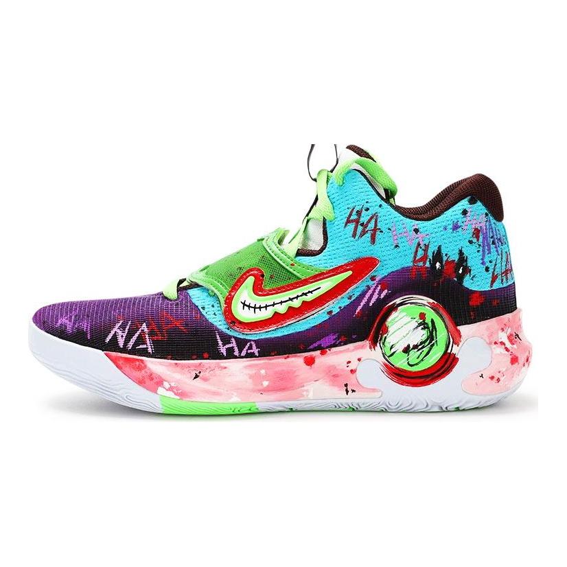 Nike KD Trey 5 X EP Mesh Breathable Low top Basketball Shoes Men's Blue Green Purple DJ7554-014(Team130-VAM)