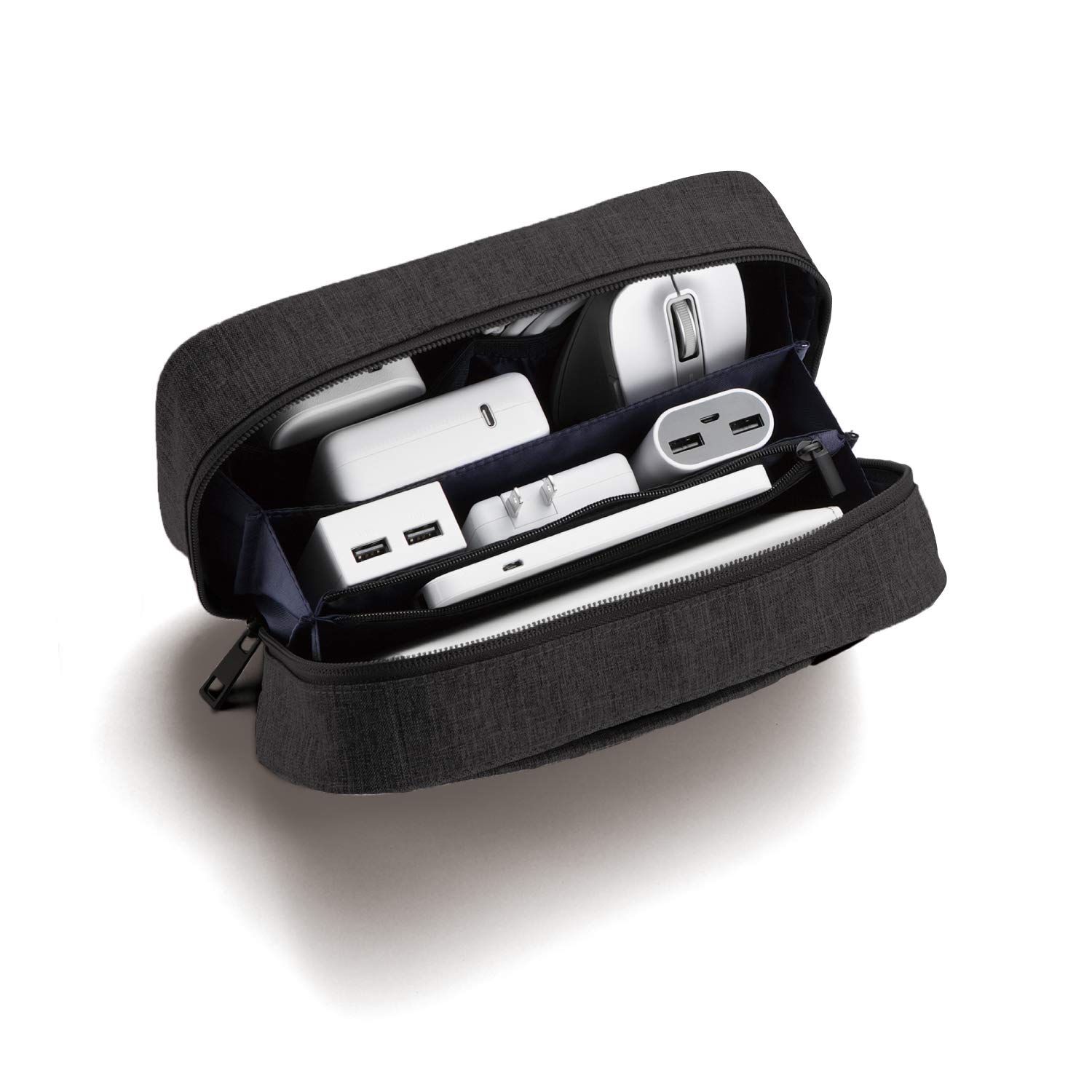 

ELECOM Gadget Large for Business and Organizing Black Pouch, Capacity, Self-Standing, Travel, Trips, Teleworking, Pouch, BMA-GP14BK