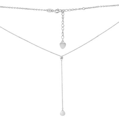 Silver Necklace with Natural Pearls, Item Weight 3.34 G (2159223)