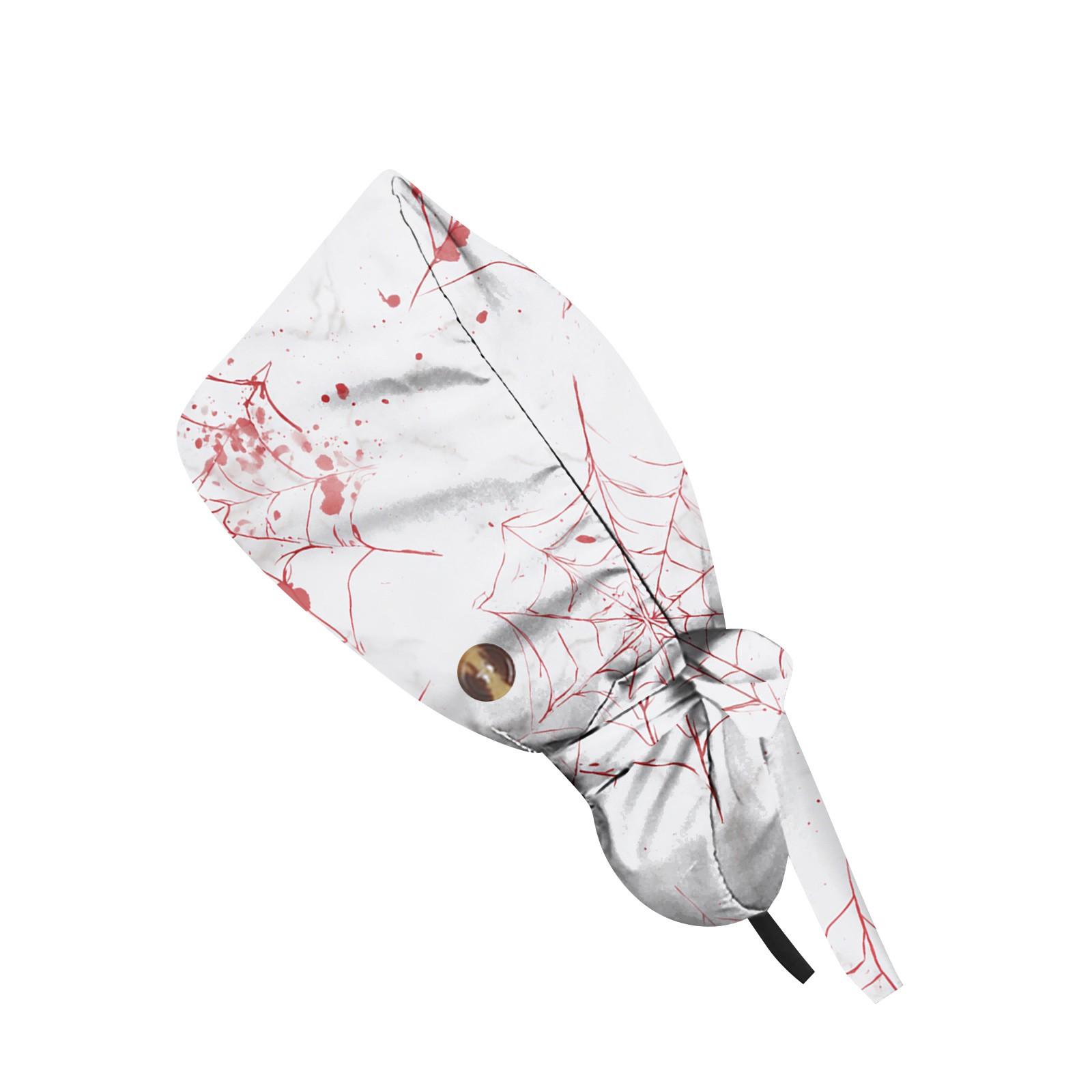 

Модная рабочая кепка с принтом на Хэллоуин, повседневная женская кепка с хвостиком, кепка с постиранной резинкой, кепка Baotou One Size белый