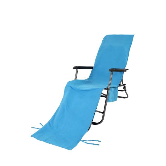 Beach Chair Cover with Side Pockets Absorbent Lounge Chair Cover Quick Dry Towel Chair Cover for Sun Lounger Pool Sunbathing Garden Beach