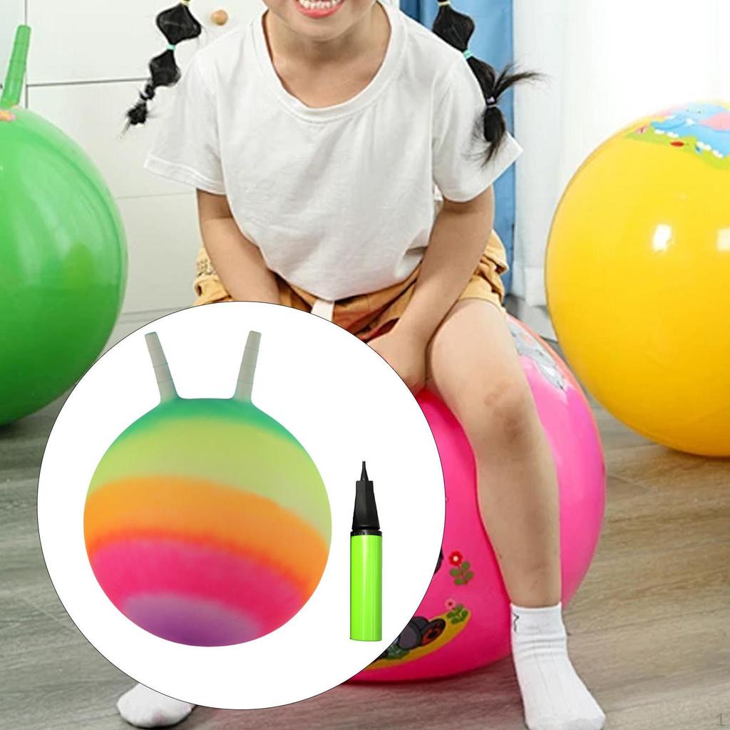 Jumping Ball Sports Hopping Exercise Colorful 18in Indoor and Outdoor Games Bouncing with
