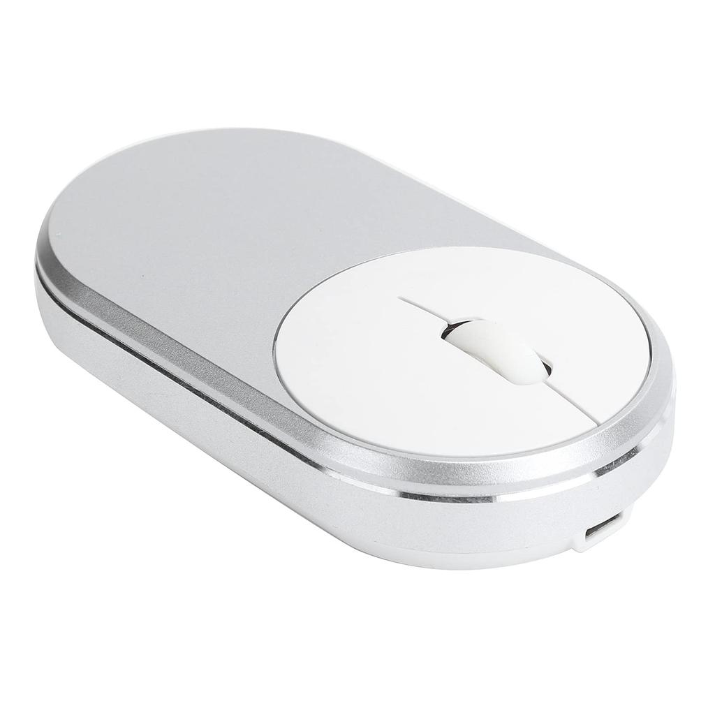 Wireless Rechargeable Bluetooth Optical USB Mouse for Desktop Laptop PC Computer 2.4Ghz (Silver)