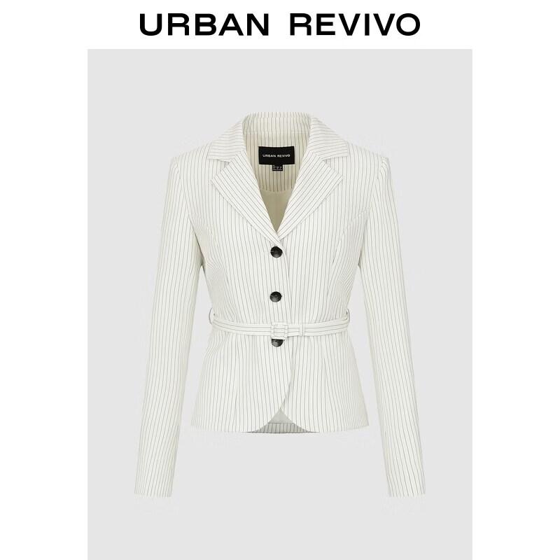 UR2026 Women s Slim Fit Striped Lapel Suit S