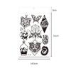 18pcs Dark Fluorescent Color Changing Tattoo Sticker Luminous Flower Arm  Adult Tattoo Sticker Trend Bar Animal Tattoo Stickers
