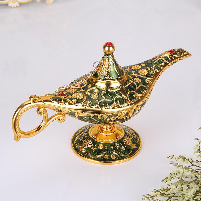 Lampada Magica di Aladdin Edizione da Collezione Metallo Vintage Decorazione per la Casa Regalo per Adulti