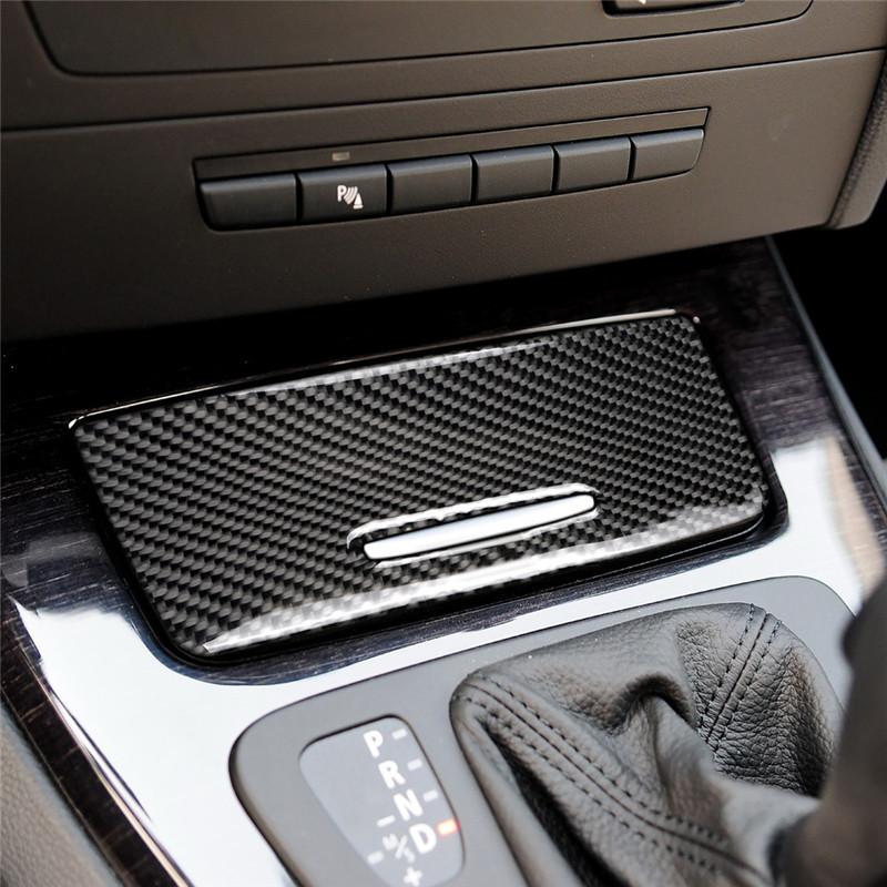 Carbon Fiber Gear Shift Position Panel Cover Trim Strip Fit for BMW 3-Series E90 E92-2005-12 Car Panel Trim Cover Sticker Decor