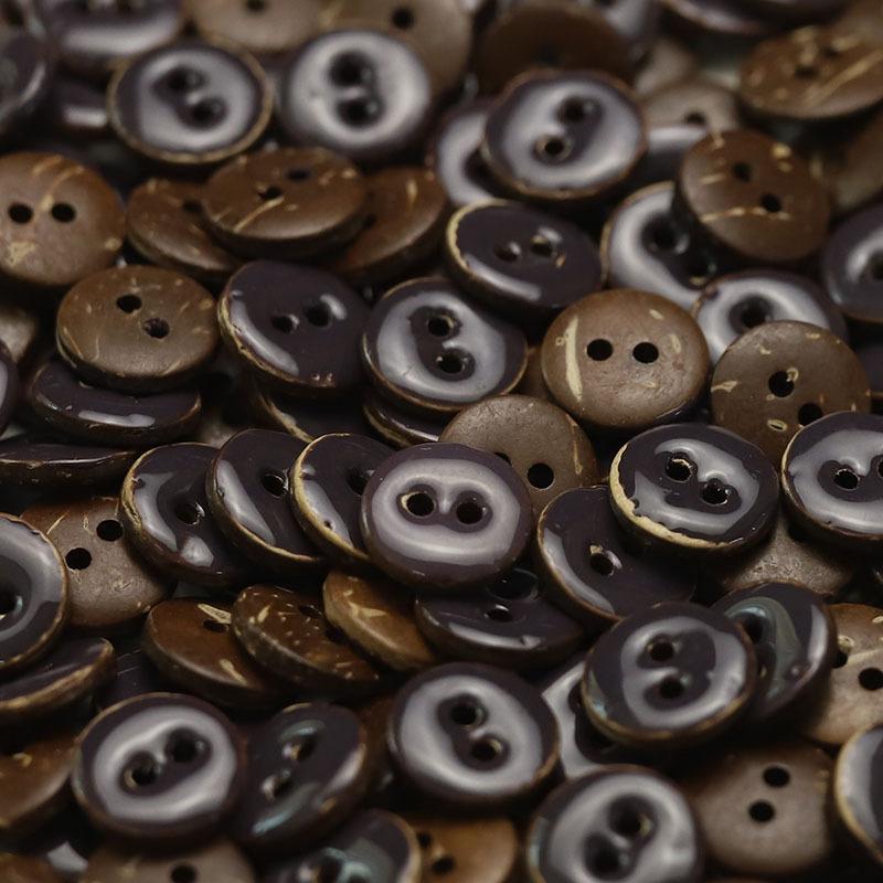 5Pcs Pure Natural Coconut Shell Buttons Pig Nose Shaped Diy Ledger Pendant Buttons Sweater Shirt Decorative Buttons