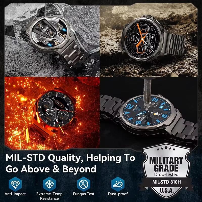 2025 New 1.85-inch Ultra HD AMOLED Smart Watch Men GPS Bluetooth Call 710 Mah Battery 400+Dial Fitness Sport Fitness Smartwatch