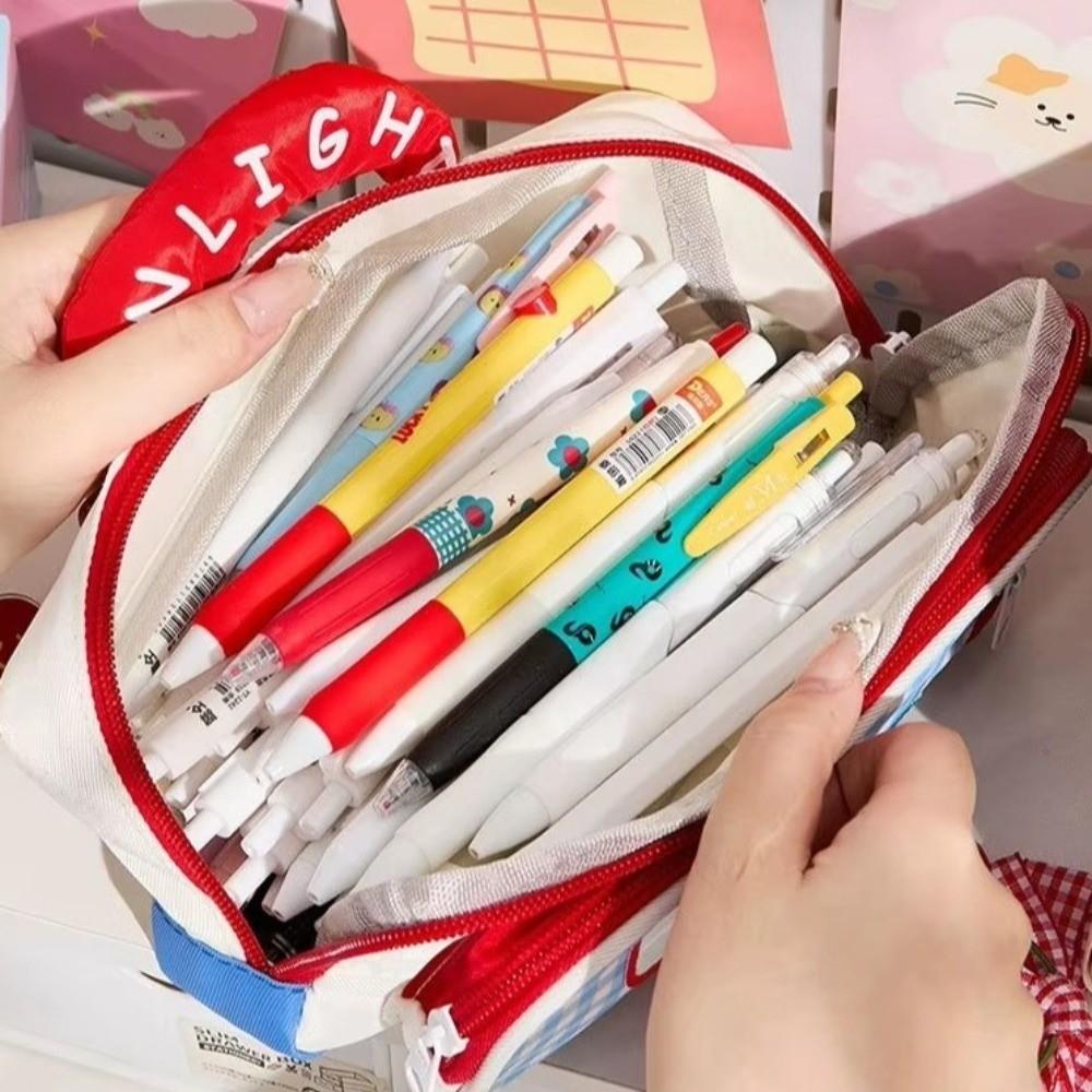 Large Capacity Pencil Case House Design Pen Bag Fashion Pencil Pouch School Supplies