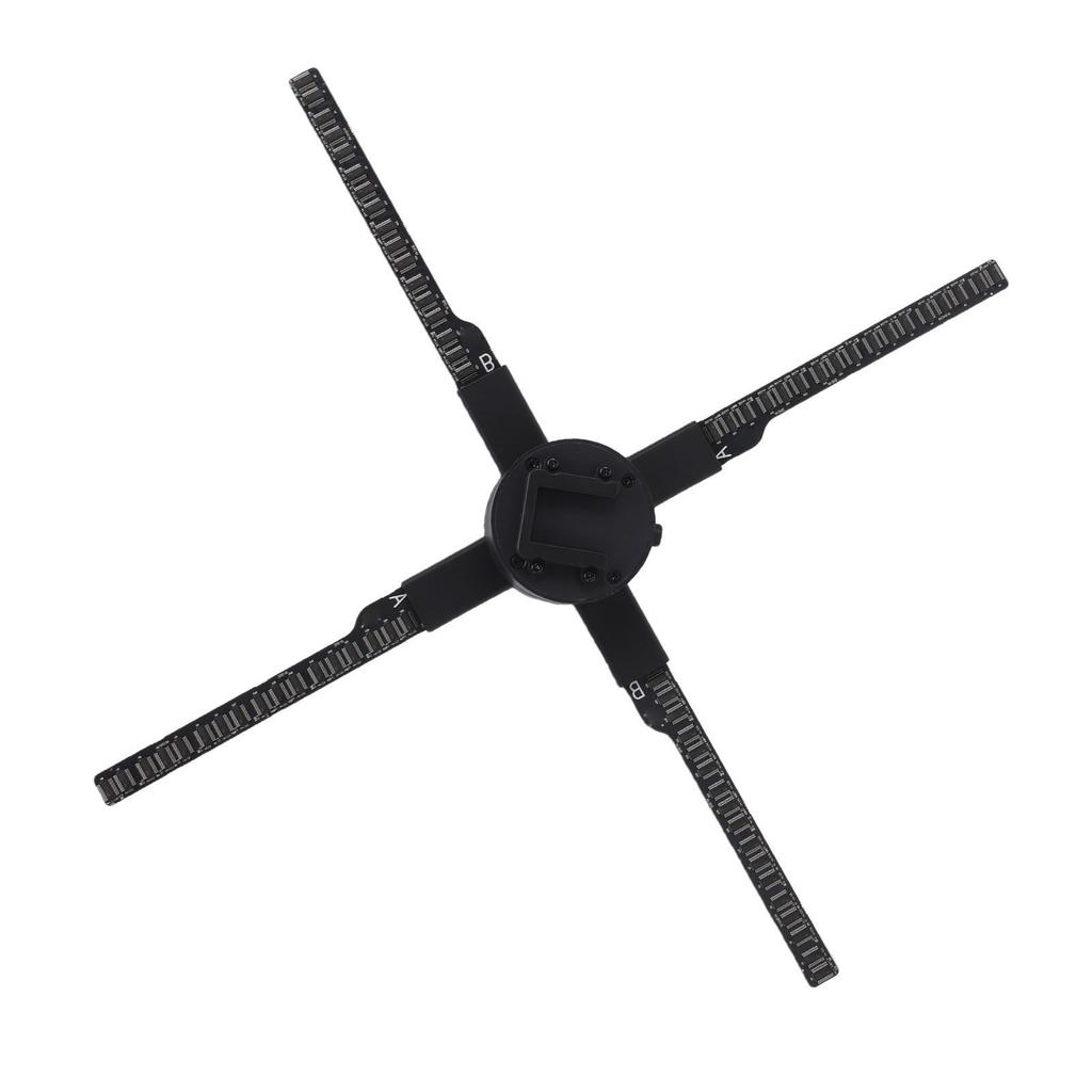 3D Hologram Fan Projector 17.7 Inch 4 Blades 2000x1060 Resolution APP Remote Control WIFI 3D LED Fan Display US Plug