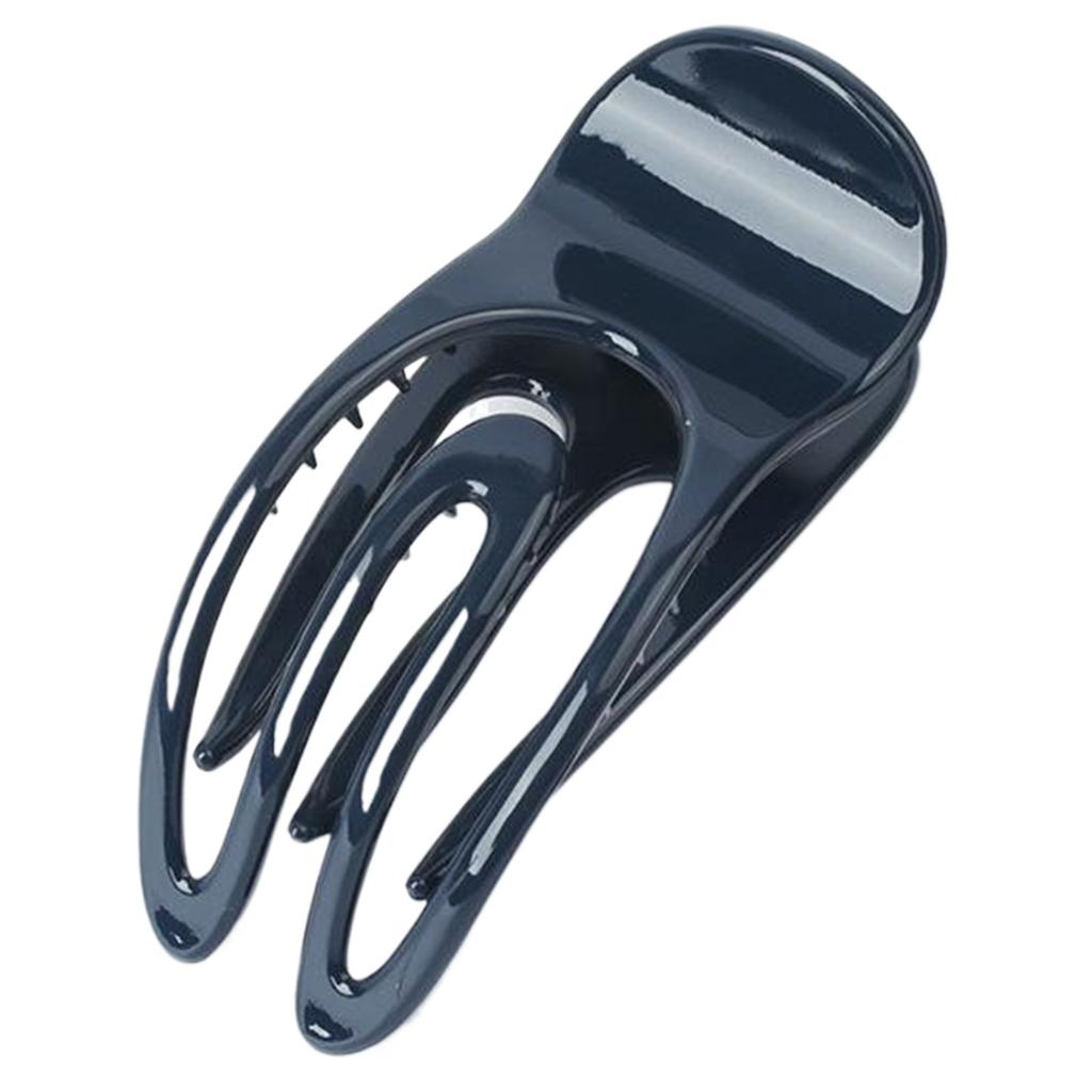 Curved Hair Claw Clip for Women Daily Wear Hollowed Leopard Print Jaw Clamp Strong Secure Hair Claw for Various Outfit