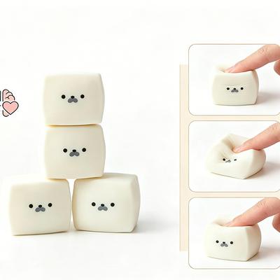 Süßes Milchwürfel-Quetschspielzeug Kawaii Weicher Tofu-Quetsch-Stressabbau-Fidget-Spielzeug Langsam aufsteigendes Sensorikspielzeug für Geburtstagsgeschenk