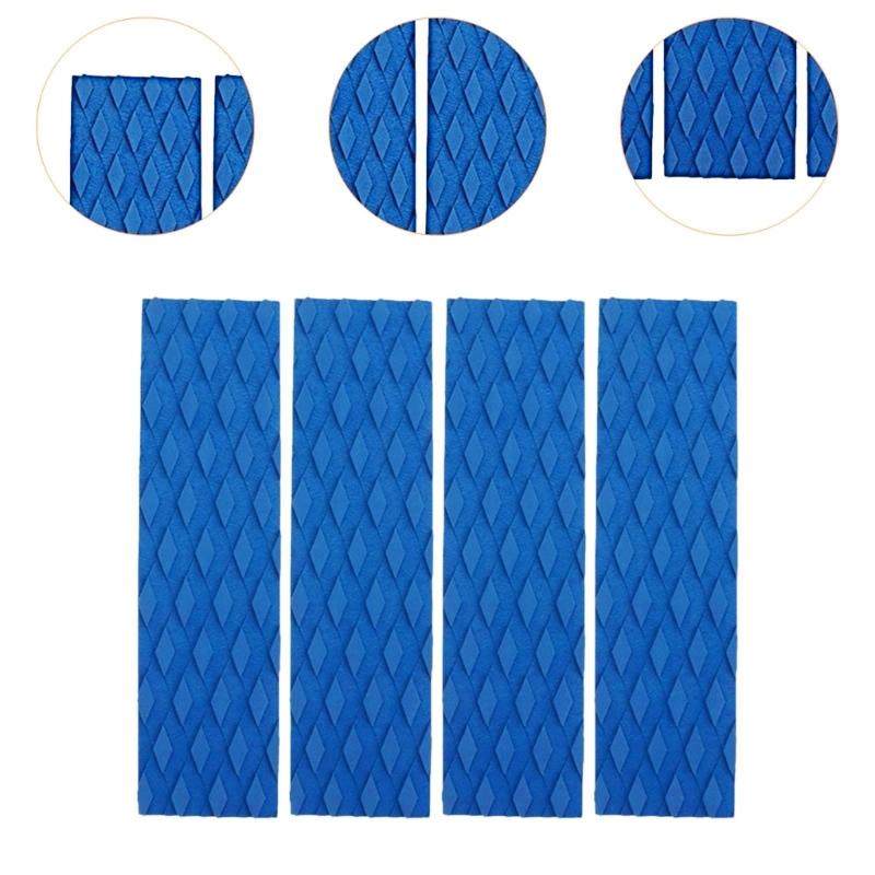 4 Stück Surfbrett Traktionspad Surfen Skimboard Deck Traktionspad Rutschfest Vorderes Heck-Pad für Skimboards, Shortboards